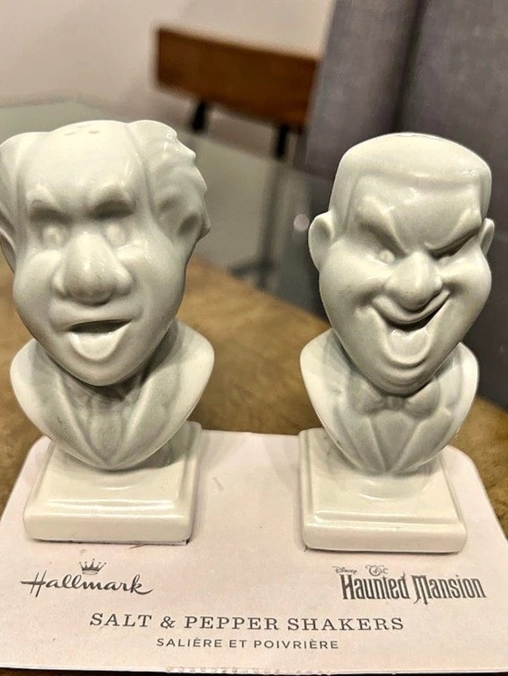 Hallmark Disney The Haunted Mansion Singing Busts Salt and Pepper Shakers